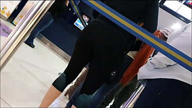 Lesbian leggings ass