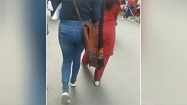 Sexy Indian Mom and Daughter ASSWALK