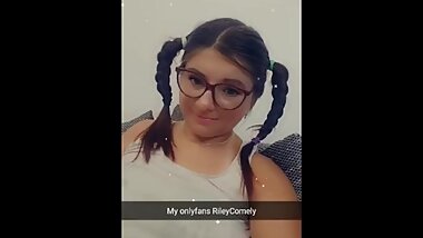 Sweet Loly with pigtails miss her daddy