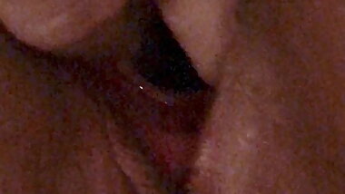 Fingering girlfriends pussy closeup