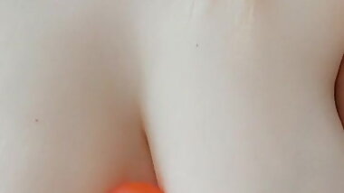 Play with tits and dildo