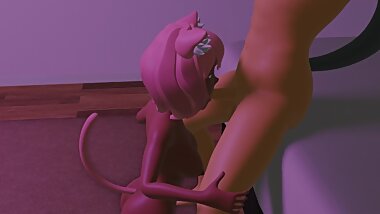 Ebony Neko Sucks Cock V2