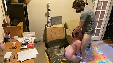 35 year-old fucks his tight little slut CREAMPIE and POPS OUT