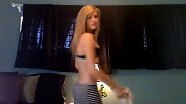 Hot Blonde Teen Stripping