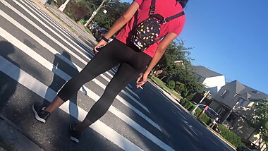 Sexy Leggings Teen Close Up