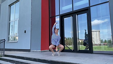 Teen with her own version of a Sailor Dance