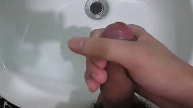 Jerking Off Uncut Dick