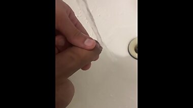 Pipe mastrubation of my dick solo