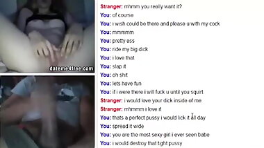 Hot Blonde teen fingering her wet pussy on sexchat