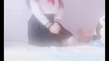 cute schoolgirl teasing her sensei