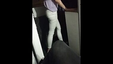 Teen girl having fun at party while sexy dancing