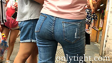 candid tight jeans