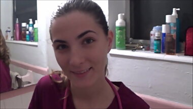 Young Nurse Mom Examines Step Son - Family Therapy