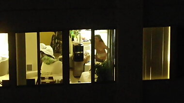 Drone Porn catches girl naked in quarantine, studying.