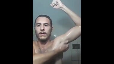 Hot Turkish teen taking a shower