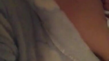 She Plays With Her Tits Before The Bath.