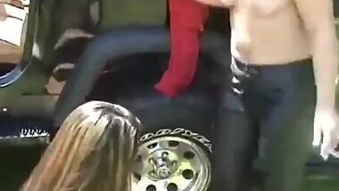 Two beautiful young babes in sexy smoking lesbian scene