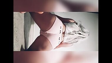 Blonde curvey slut being a tease - ass and tits - more on onlyfans