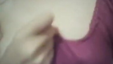 Egyptian horny girl playing with her hot boobs