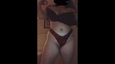 big boobs tattooed thick girl during lockdown