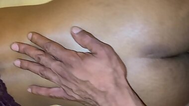 Pounding tight ebony teen anal hard in the mirror