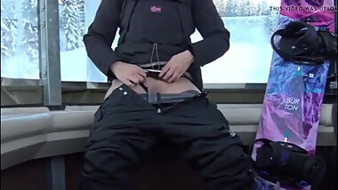 sexy girl shows up on the escalator