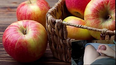 powerful masturbation on apples