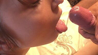 She loves to suck cock and cum on her face - YourBadBunnY