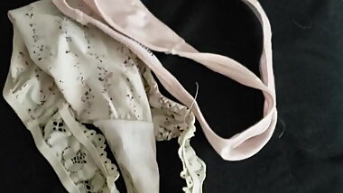 Cum on step daughters panties, pillow