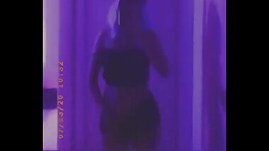 petite goth teen amateur plays with her titties in the mirror while listening to lil peep