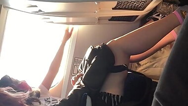 Masturbating in front of two polish teens