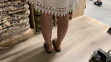 Upskirt in mall